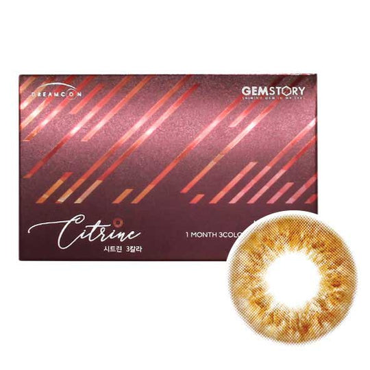 Gemstory Citrine 3Color Brown (2Pcs) Monthly (Buy 1 Get 1 Free) Colored Contacts