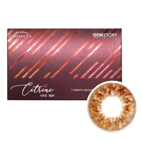 Gemstory Citrine 3Color Choco (2Pcs) Monthly (Buy 1 Get 1 Free) Colored Contacts