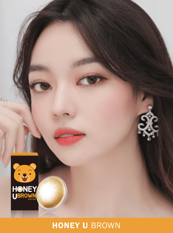 Honey U Brown (2Pcs) Monthly ( Buy 1 Get 1 Free) Colored Contacts