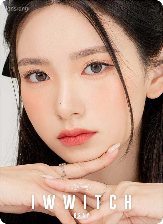 Iwwitch Grey (2pcs) Monthly ( Buy 1 Get 1 Free ) (Silicone Hydrogel) Colored Contacts