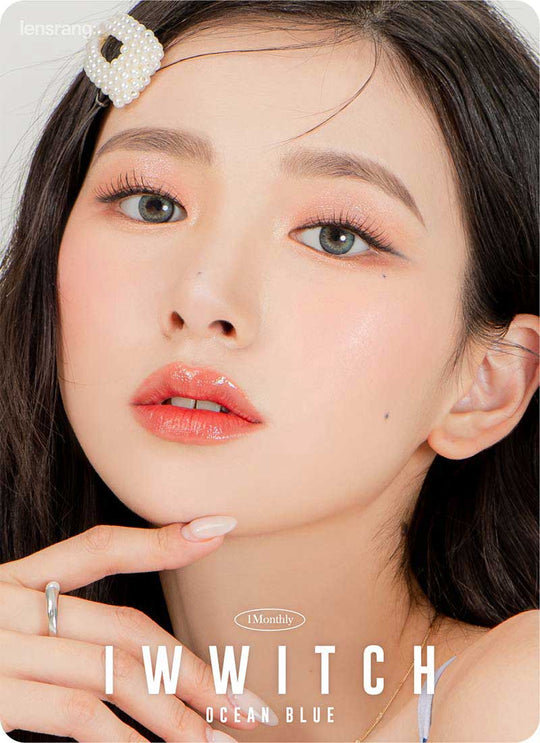 Iwwitch Ocean Blue (2pcs) ( Buy 1 Get 1 Free ) (Silicone Hydrogel) Colored Contacts