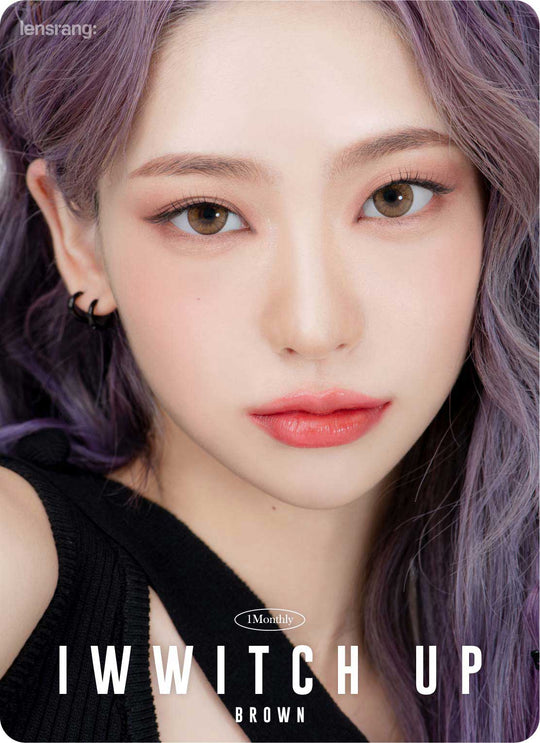 Iwwitch Up Brown (2pcs) Monthly ( Buy 1 Get 1 Free ) (Silicone Hydrogel) Colored Contacts