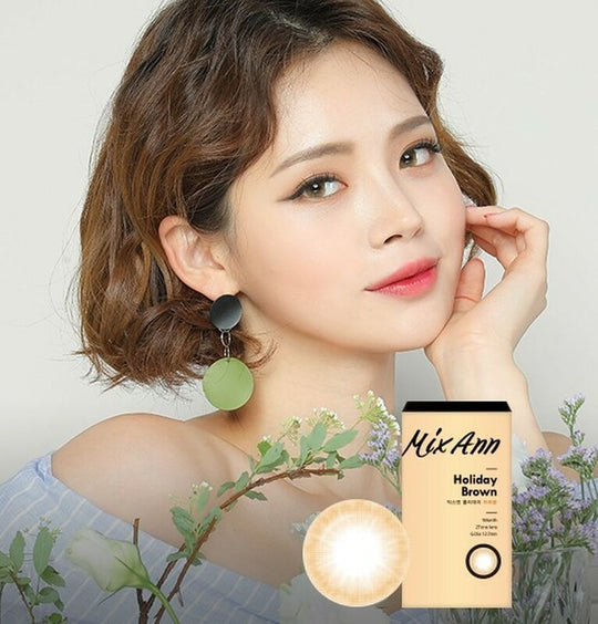 Mix Ann Holiday Brown (2Pcs) Monthly ( Buy 1 Get 1 Free) Colored Contacts