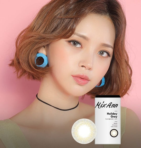 Mix Ann Holiday Grey (2Pcs) Monthly ( Buy 1 Get 1 Free) Colored Contacts