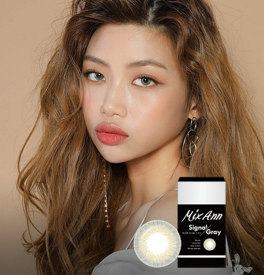 Mix Ann Signal Grey (2Pcs) Monthly ( Buy 1 Get 1 Free) (Silicone Hydrogel) Colored Contacts