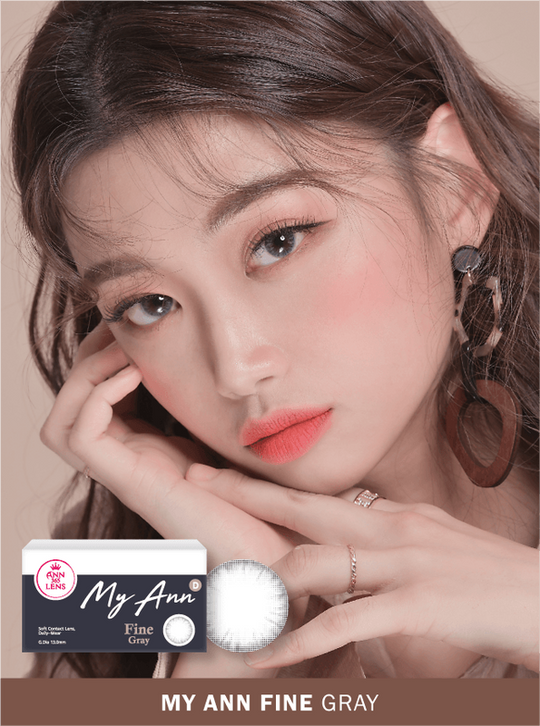 My Ann Fine Grey (2Pcs) Monthly (Buy 1 Get 1 Free) Colored Contacts