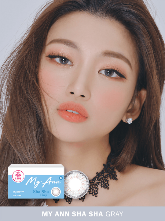 My Ann Sha Sha Grey (2Pcs) Monthly (Buy 1 Get 1 Free) Colored Contacts