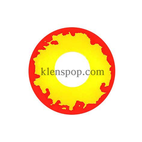 057 Crazy Fire Halloween Contact Lenses (2Pcs)