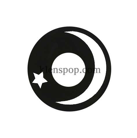 074 White Moon And Star Halloween Contact Lenses (2Pcs)