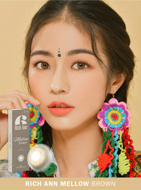Main-Image-Rich-Ann-Mellow-Brown-1Day-6pcs-Colored-Contacts