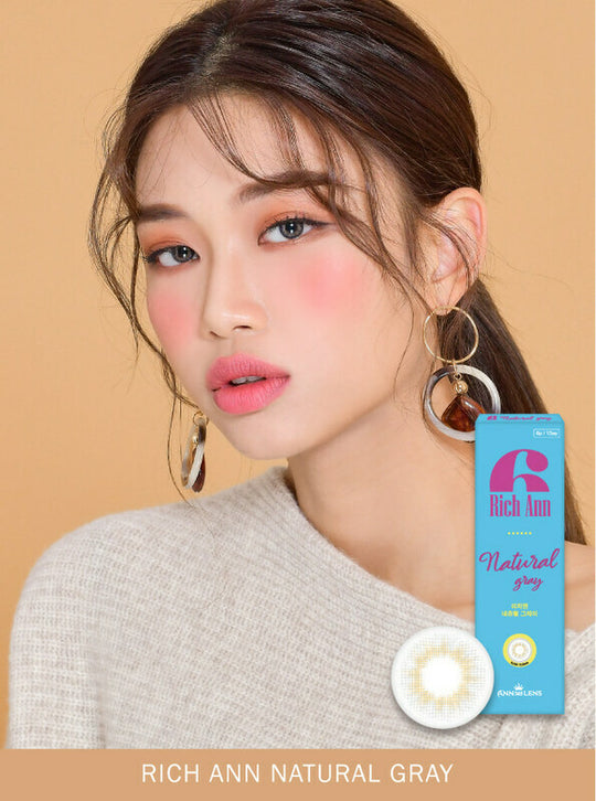 Rich Ann Natural Grey 1Day (6Pcs) Colored Contacts