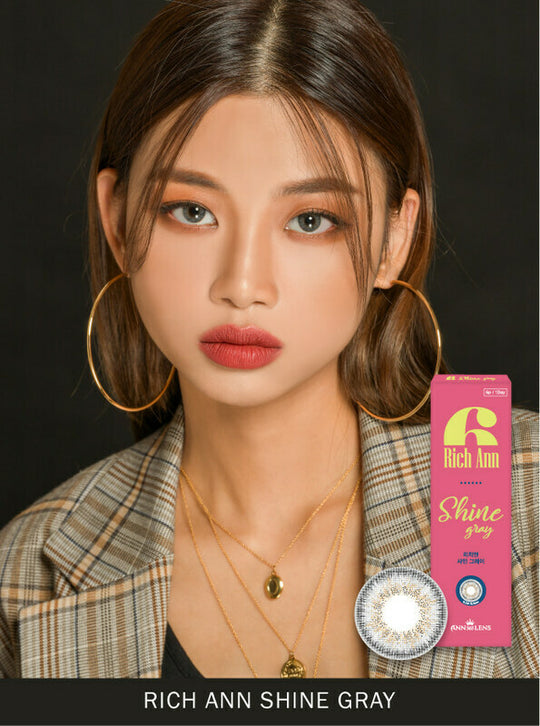 Rich Ann Shine Grey 1Day (6Pcs) Colored Contacts