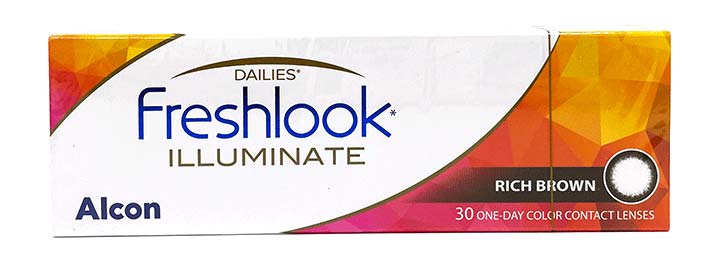 Alcon Freshlook Illuminate Daily Rich Brown (30pcs) Colored Contacts