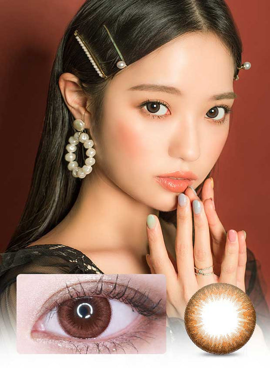 Seezle Brown (1Pcs) 3 Months (Buy 1 Get 1 Free) (Silicone Hydrogel) Colored Contacts
