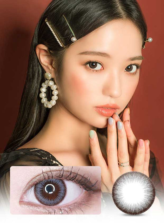 Seezle Grey (1Pcs) 3 Months (Buy 1 Get 1 Free) (Silicone Hydrogel) Colored Contacts