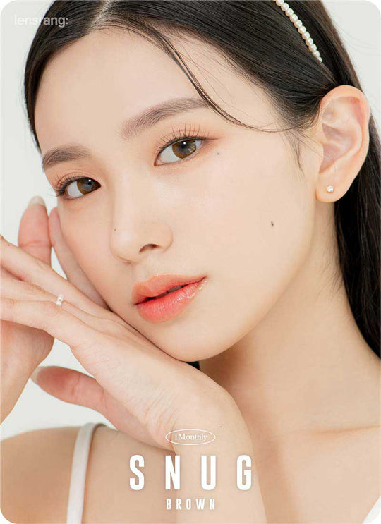 Snug Brown (2pcs) Monthly ( Buy 1 Get 1 Free ) (Silicone Hydrogel) Colored Contacts