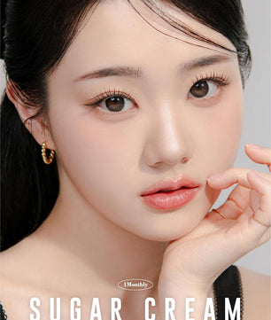 Sugar Cream Ash Black (2pcs) Monthly ( Buy 1 Get 1 Free ) Colored Contacts