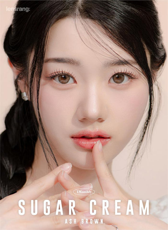 Sugar Cream Ash Brown (2pcs) Monthly ( Buy 1 Get 1 Free ) Colored Contacts