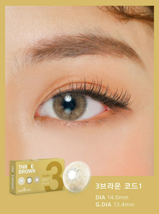 Main-Image-Three-Brown-Code1-2pcs-Monthly-Colored-Contacts