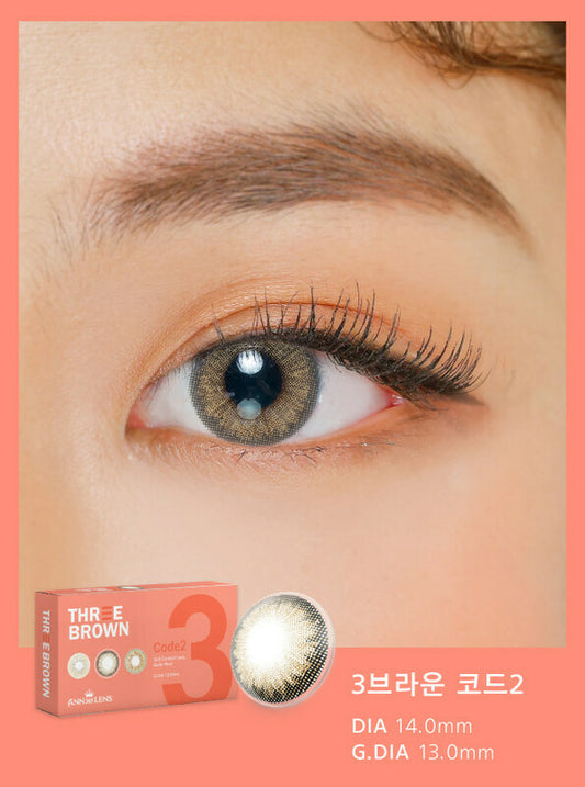 Main-Image-Three-Brown-Code2-2pcs-Monthly-Colored-Contacts