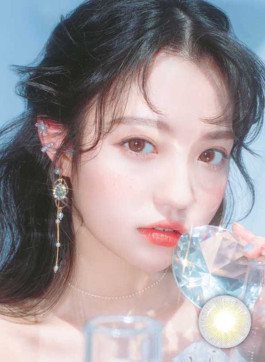 Tinkervery Grey (1Pcs) 3 Months (Buy 1 Get 1 Free) (Silicone Hydrogel) Colored Contacts