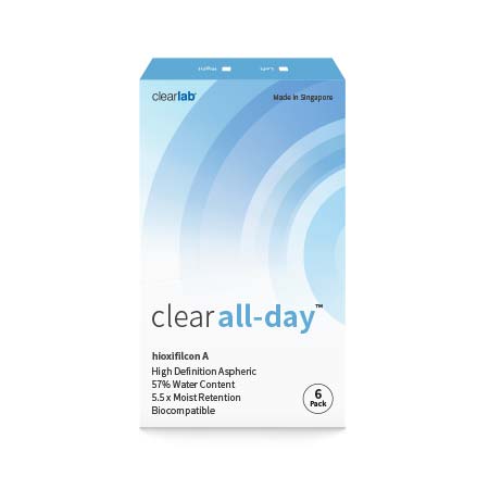Clear All Day Monthly Contact Lenses (6Pcs)