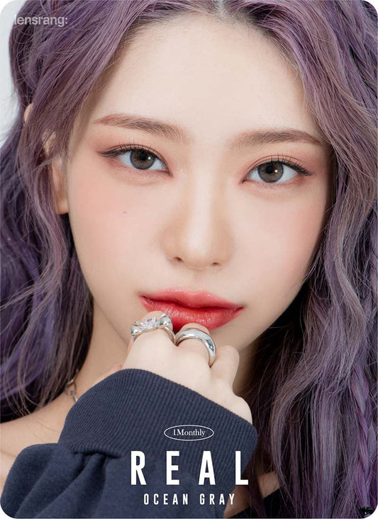 Real Ocean Grey (2pcs) Monthly ( Buy 1 Get 1 Free ) Colored Contacts