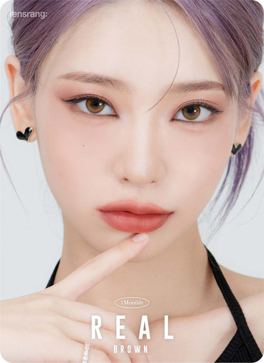 Real Brown (2pcs) Monthly ( Buy 1 Get 1 Free ) Colored Contacts