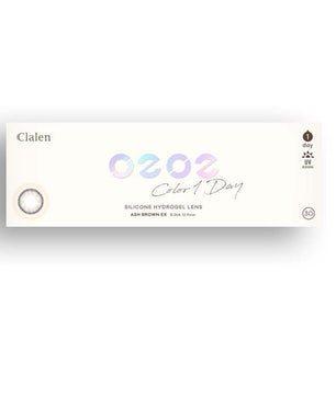Clalen O2O2 Color 1Day Ash Brown EX (30pcs) (Toric Lens) (Silicone hydrogel) Colored Contacts
