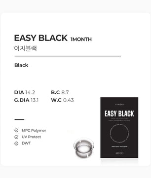 Easy Black (2pcs) Monthly MPC LENS - product details