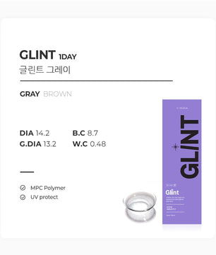 Glint 1Day Gray (10pcs) Daily MPC LENS - product details