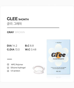 Glee Gray (2pcs) Monthly (Silicone Hydrogel) - product details