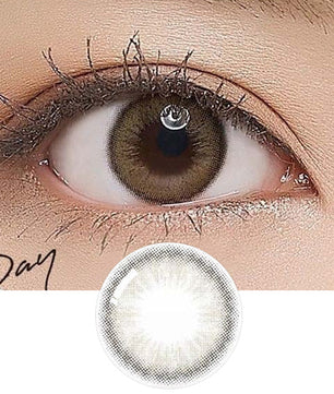 Clalen O2O2 Color 1Day Ash Brown EX (30pcs) (Toric Lens) (Silicone hydrogel) Colored Contacts