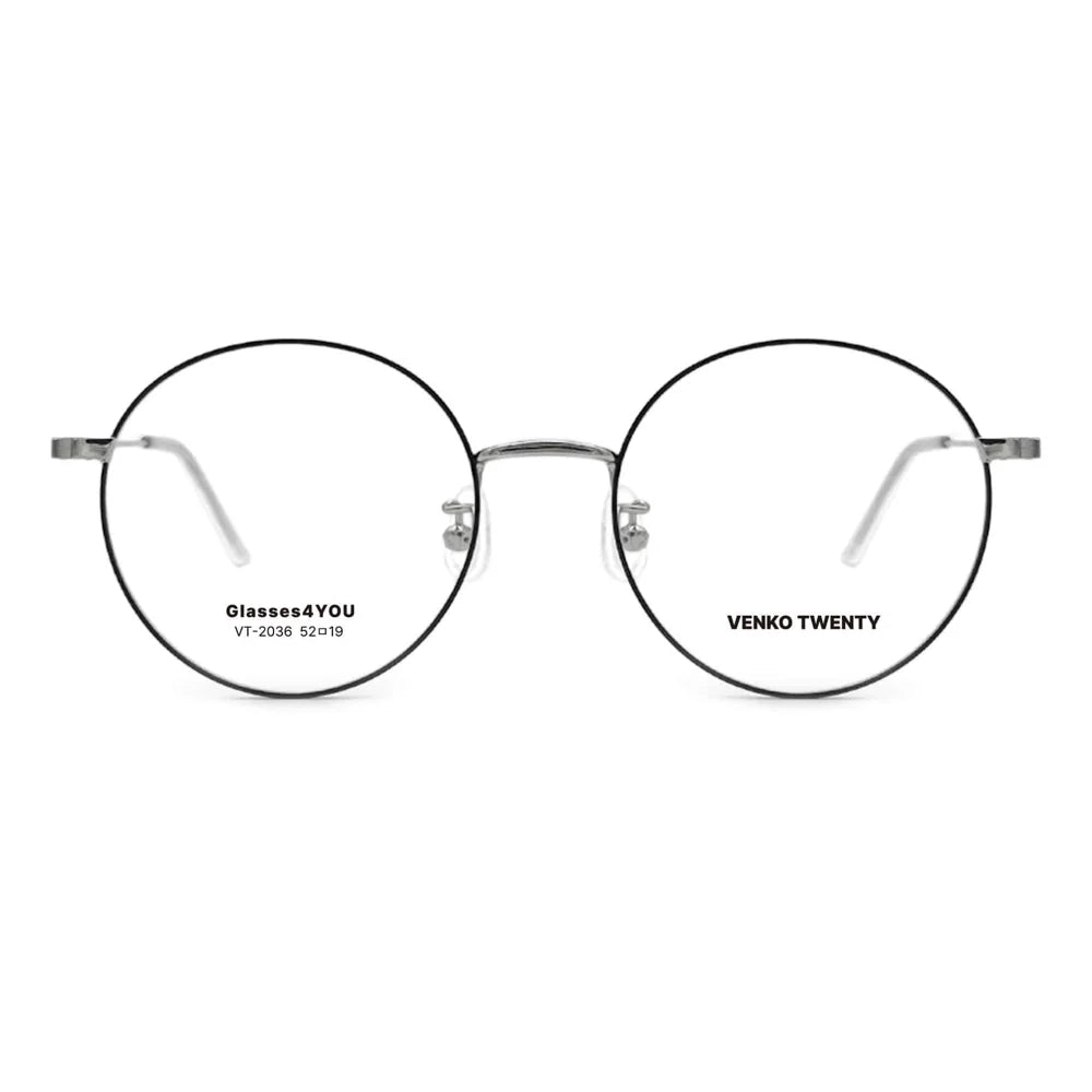 VT2036 metal glasses - C5 Silver Black